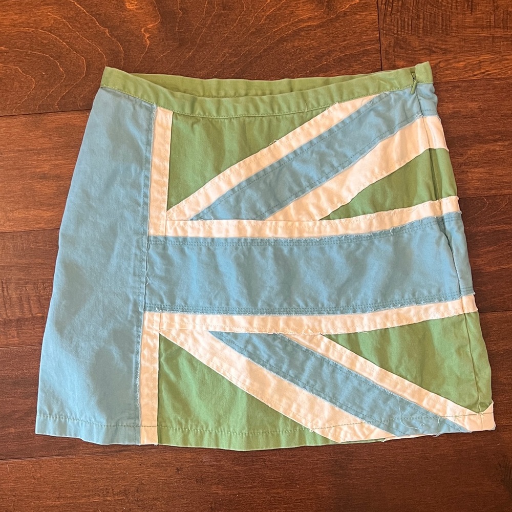 Boden Union Jack miniskirt with raw edges Size 8R or US size 0/2
